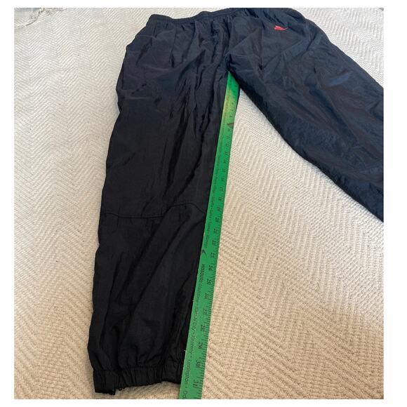 Vintage 90s Nike Men Size XL Windbreaker Pants Jogger Black Red Swoosh - Picture 3 of 10